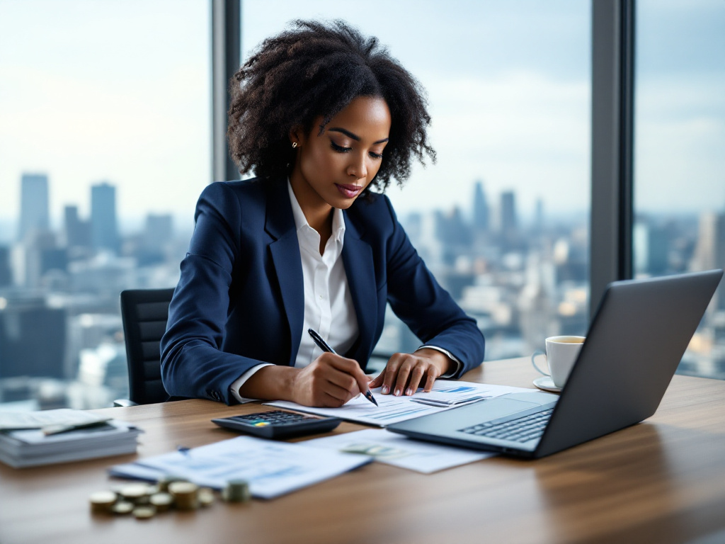 Illustration des services avec une femme manager